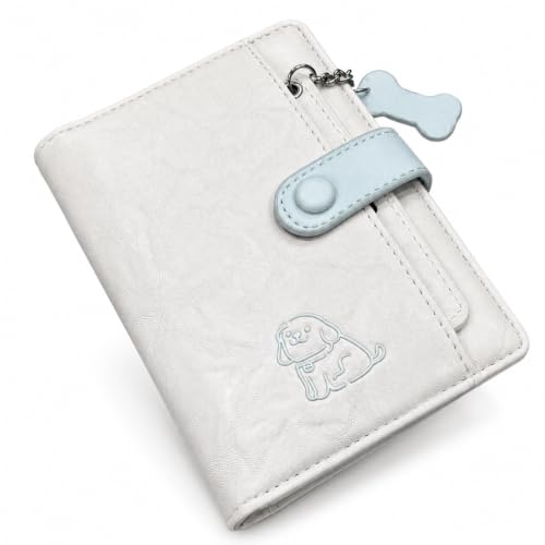 Alter PU Leather Passport Wallet with Removable ID Card Cover, Blue | Dog Emboss Detail, Multiple Card Slots, Snap Closure, Cash Pocket, Travel-Friendly|B0HBL19DSP by Alter