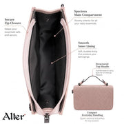 Alter Compact Crossbody Sling Bag for Women, Blush Pink | Textured Woven Flap, Detachable Sling Strap, Secure Zip Compartment, Structured Top Handle, Smooth Inner Lining|B0HBN8YSDL thumbnail
