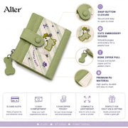 Alter Cute Puppy Wallet for Women & Girls (Green and White) | Cute PU Wallet with 8 Card Slots, Coin Pocket & Snap Closure|B0HBNFFZ19 thumbnail