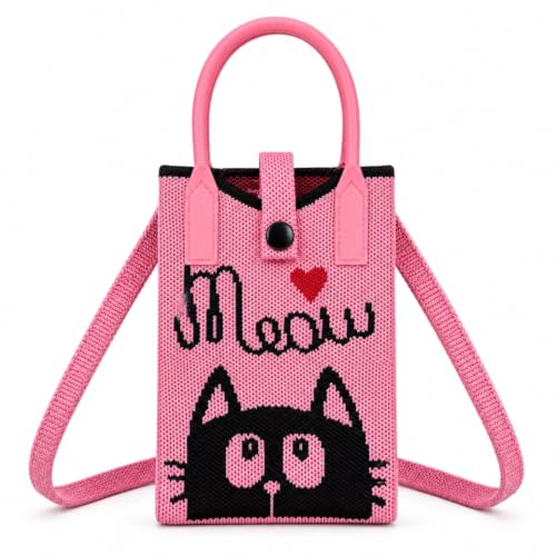 Alter Knitted Mobile Sling Bag for Women, Phone Sling Bag, Gift for Girls | Cute knitted mobile sling bag for women, gift for girls. Compact phone sling bag, crossbody strap, holds phone & wallet.|B0HC374KGP by Alter