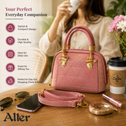 Dusty Rose Quilted Handbag thumbnail