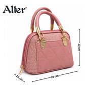 Dusty Rose Quilted Handbag thumbnail