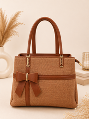 ALTER Textured Handbag with Statement Bow thumbnail