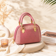 Dusty Rose Quilted Handbag thumbnail