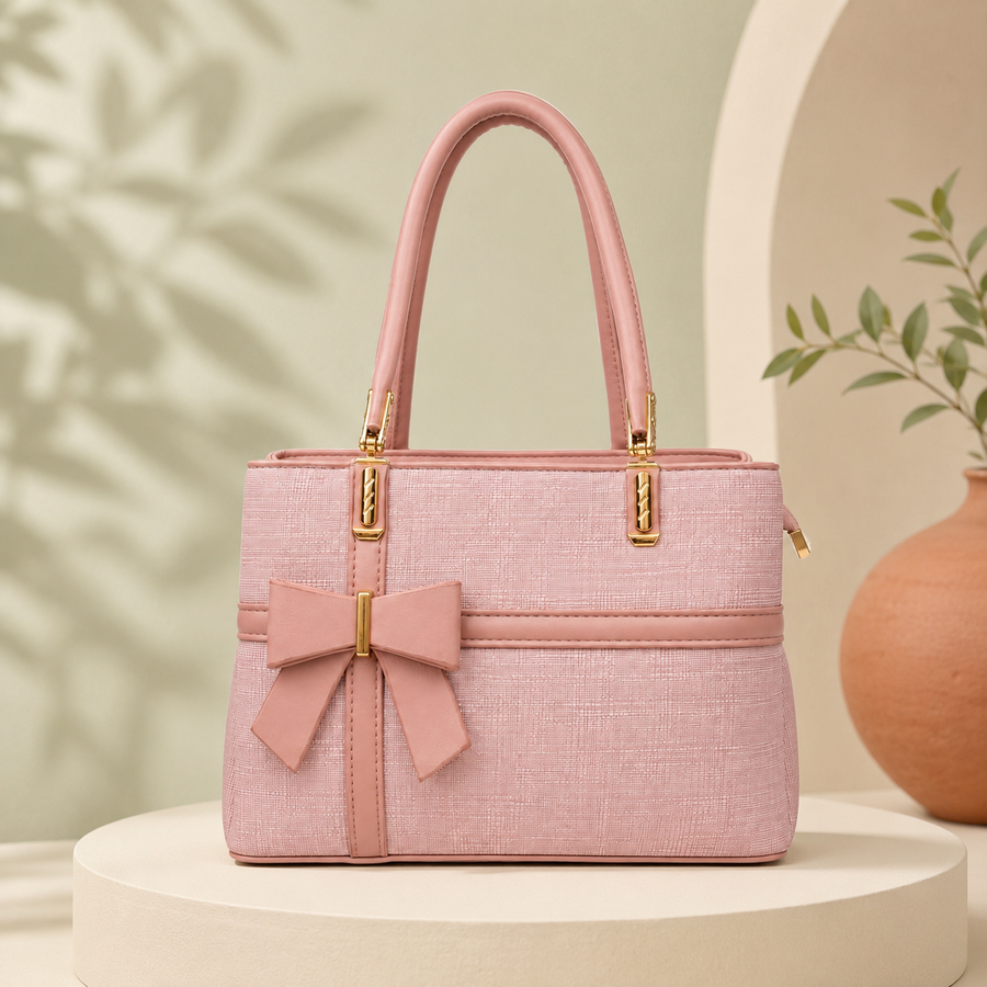 ALTER Textured Handbag with Statement Bow