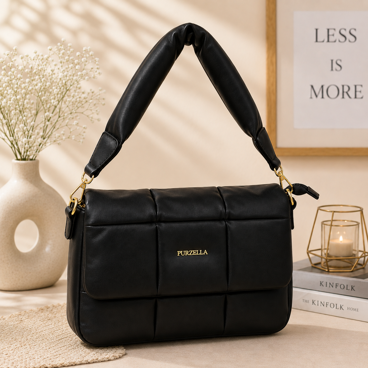 Padded Shoulder Bag with Wide Strap by Alter