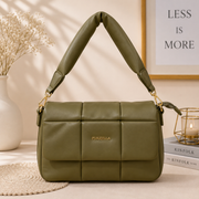 Padded Shoulder Bag with Wide Strap thumbnail