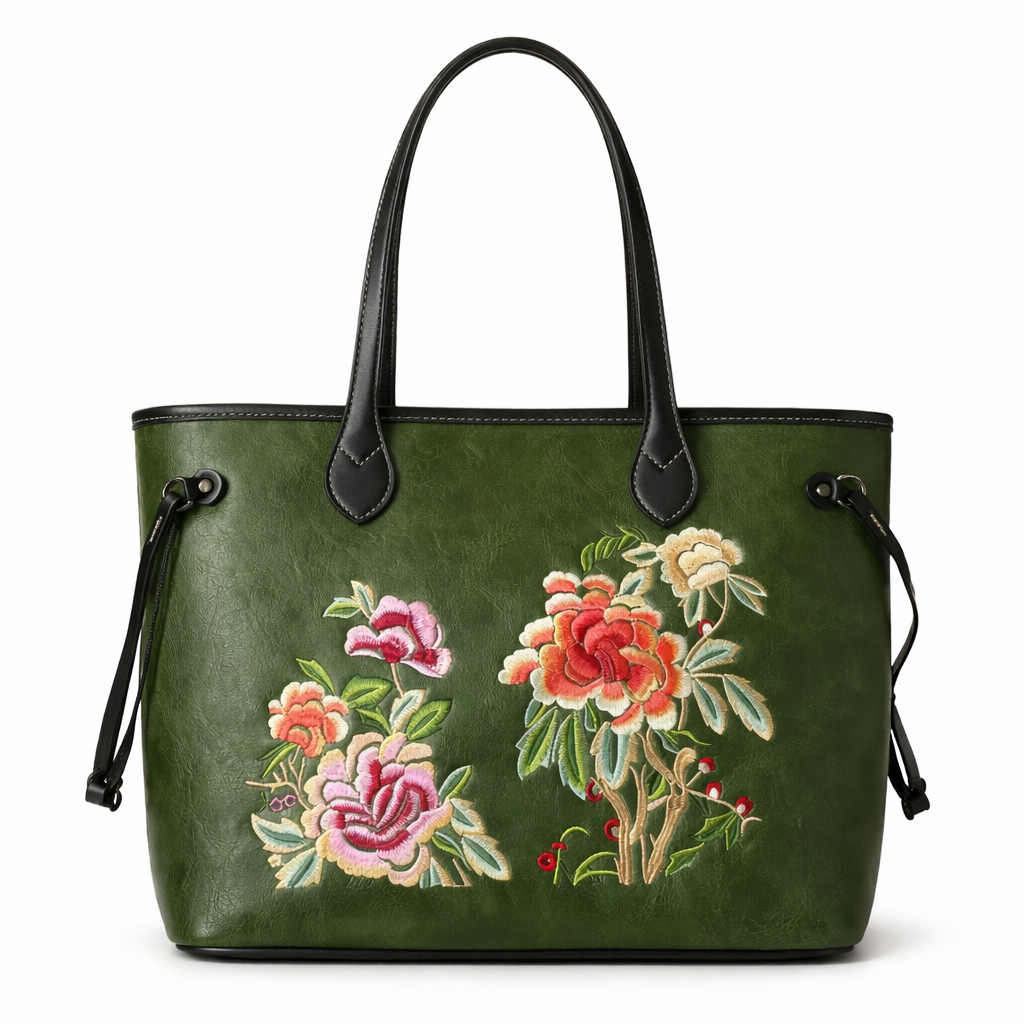 Women’s Floral Embroidered Tote Bag – Premium Everyday Carry