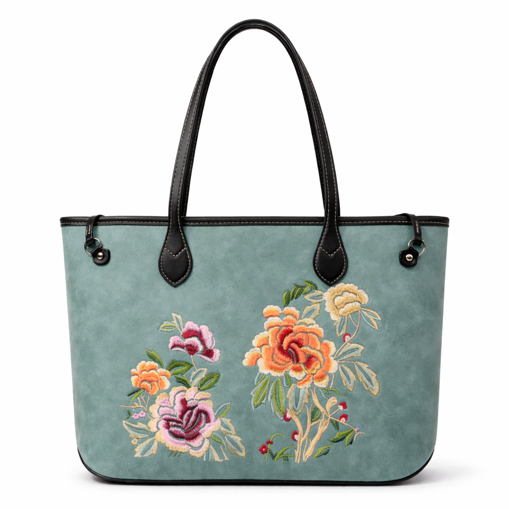 Women’s Floral Embroidered Tote Bag – Premium Everyday Carry